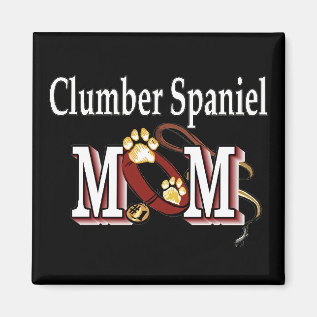 Imán Regalos para mamá de perro Clumber Spaniel (Frente)