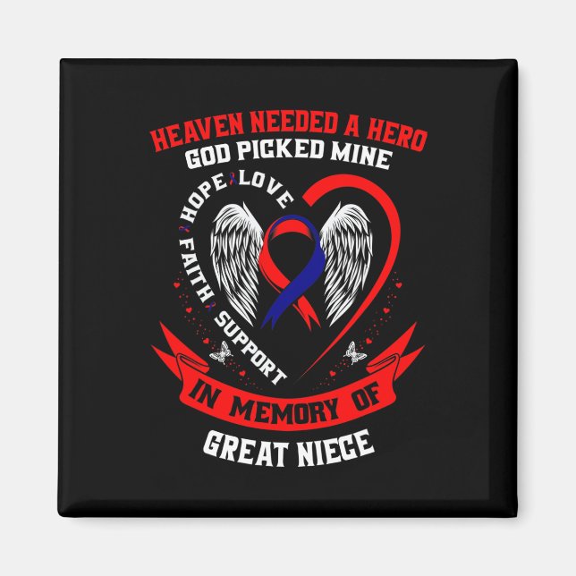 Imán Regalos Pérdida Gran Niña Enfermedad Cardíaca Sens (Frente)