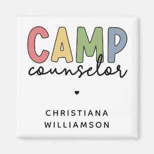 Imán Regalos personalizados de consejero de campamento