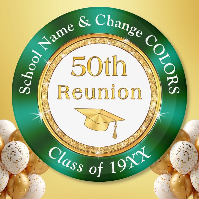Imán Regalos personalizados para la reunión de clase. R (50th class reunion ideas. 50th class reunion favors. Party favors for 50th class reunion. 50 yr.)