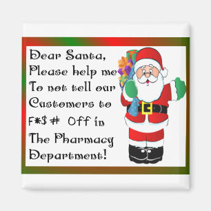 Imán Regalos temáticos del navidad del farmacéutico