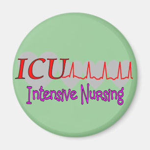 Imán Regalos únicos de la enfermería INTENSIVA de ICU