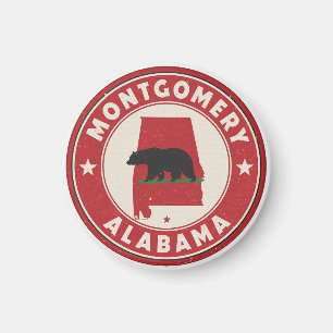 Imán Regalos vintage de Montgomery, Alabama