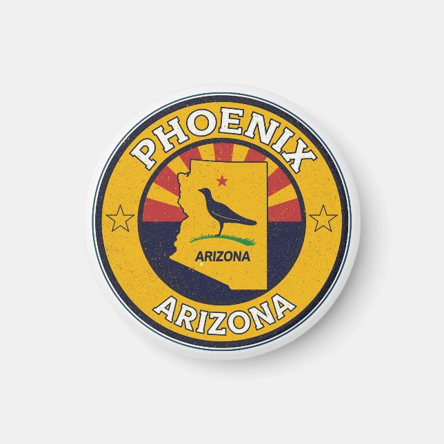 Imán Regalos vintage de Phoenix, Arizona (Frente)
