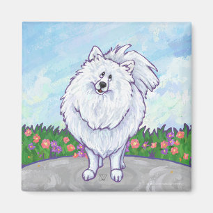Imán Regalos y accesorios de Pomerania Blanca