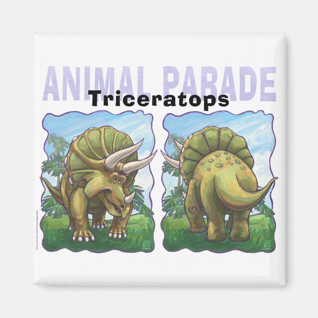 Imán Regalos y accesorios de Triceratops (Frente)