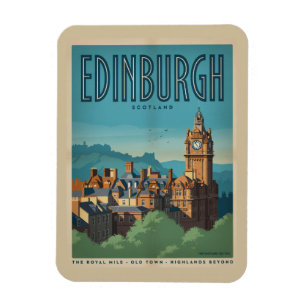 Imán Regalos y souvenirs vintage de Edimburgo Escocia