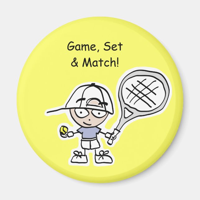 Imán Regalos y tarjetas de tenis para jugadores especia (Frente)