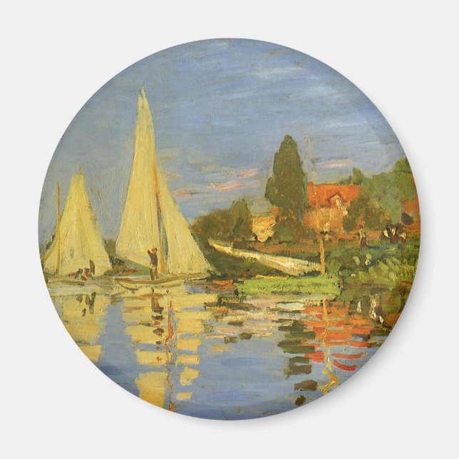 Imán Regata en Argenteuil de Claude Monet (Frente)