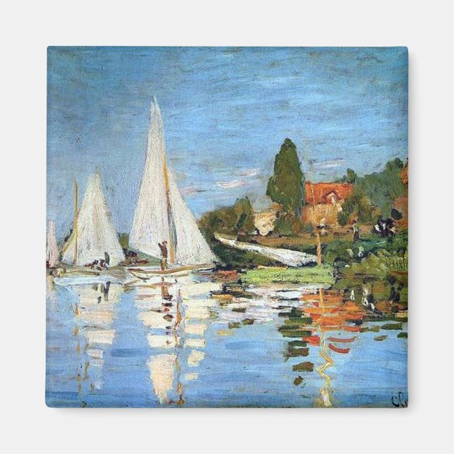 Imán Regatta En Argenteuil Claude Monet (Frente)