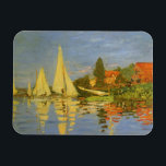 Imán Regatta en Argenteuil por Claude Monet<br><div class="desc">Regatta de Argenteuil (1872) de Claude Monet es una pintura náutica de arte de estilo vintage. Se puede ver el reflejo de los veleros en el agua del lago. Un paseo marítimo con una carrera de yates o barcos en un soleado día de verano. Sobre el artista: Claude Monet (1840-1926)...</div>