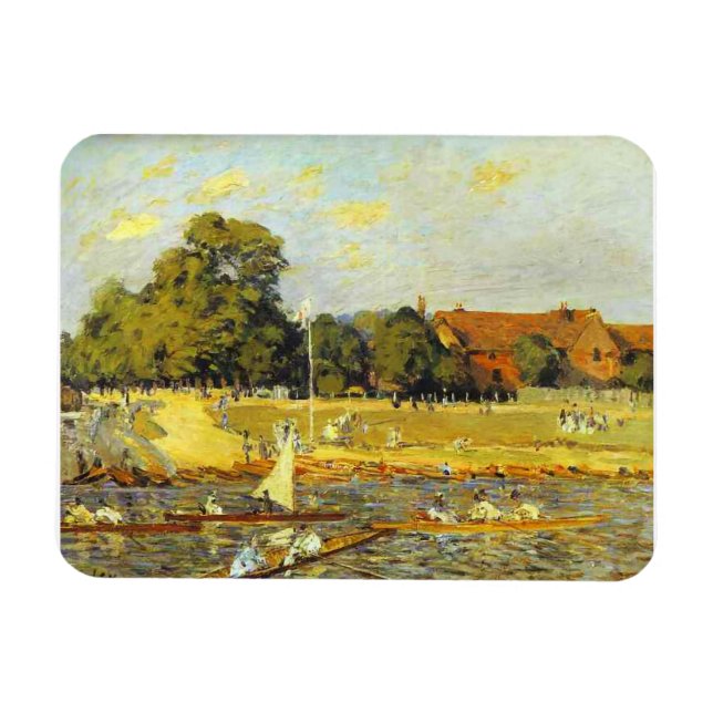Imán Regatta en Hampton Court Alfred Sisley Poster (Horizontal)