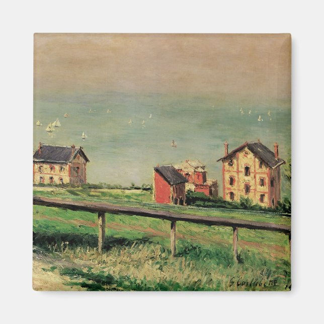 Imán Regatta en Villerville por Gustave Caillebotte (Frente)