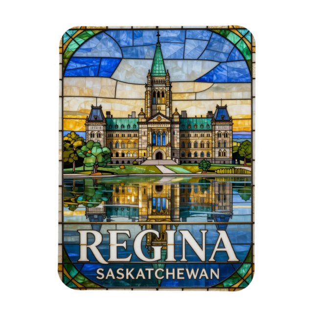 Imán Regina Saskatchewan Ciudad de la Pradera 💎 (Vertical)