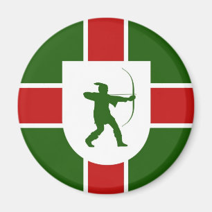 Imán región de nottinghamshire bandera england robin ho