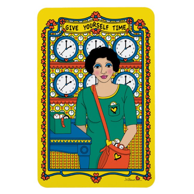 Imán Regístrese Time_B_4x6 Refrigerador Magnet (Vertical)