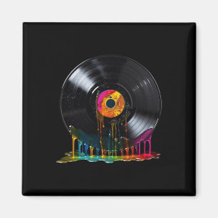 Imán Registro de vinilo colorante de vinilo retro de vi