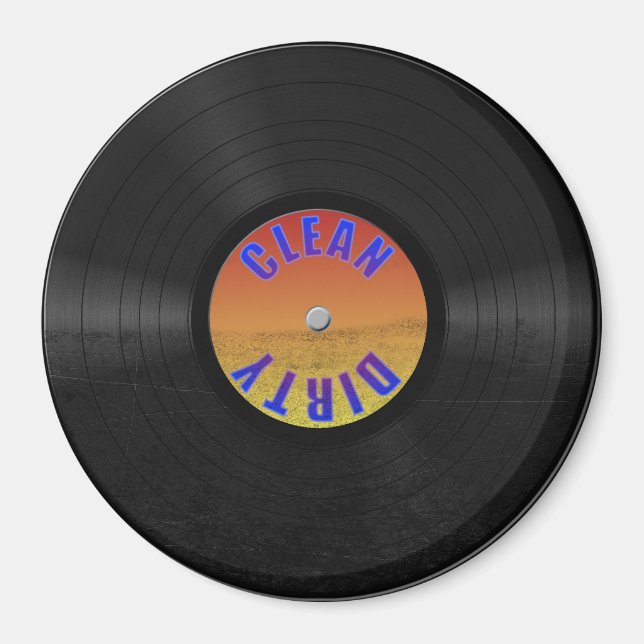 Imán Registro de vinilo falso Personalizado (Frente)