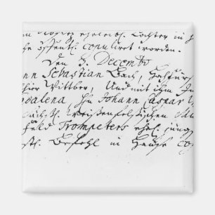 Imán Registro del boda de Bach a Ana