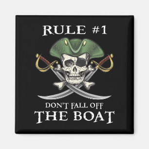 Imán Regla #1 No caigas de la parte pirata de crucero