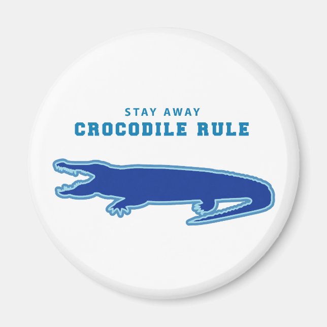 Imán Regla de cocodrilo (azul) (Frente)