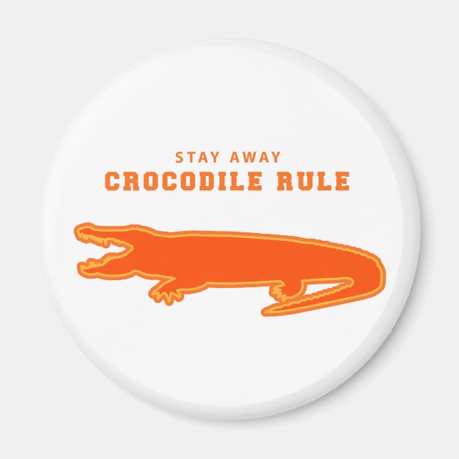 Imán Regla de cocodrilo (Naranja) (Frente)