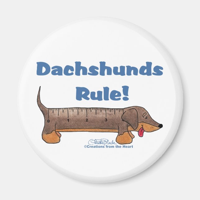 Imán Regla de Dachshunds (Frente)