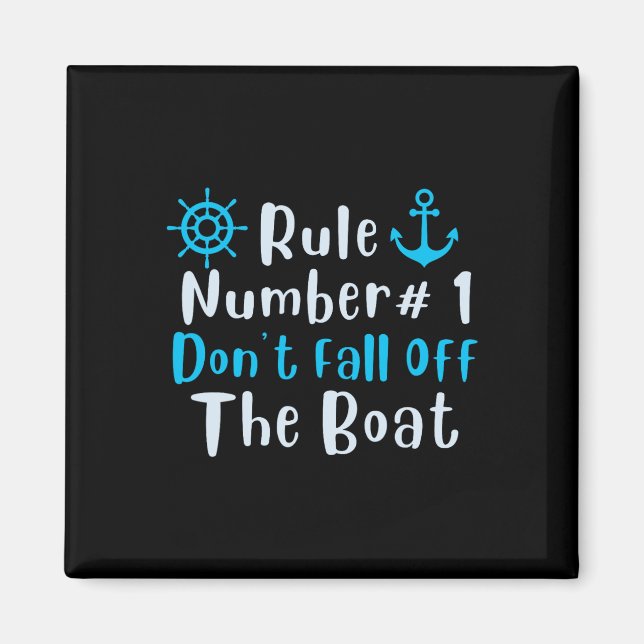 Imán Regla número 1 No caigas del crucero divertido S (Frente)