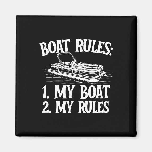 Imán Reglas de Barco - Capitán de Barco de Vela de Lago (Frente)