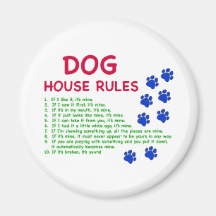 Imán Reglas de la casa del perro - reglas para vivir