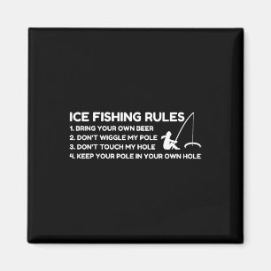 Imán Reglas de pesca en hielo divertidas