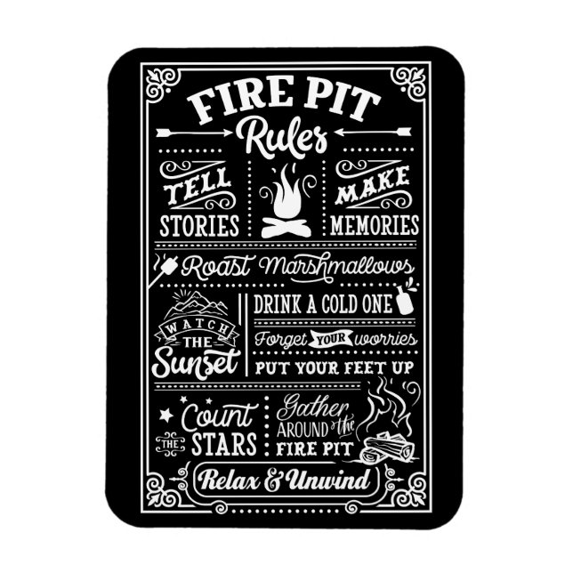 Imán Reglas del Foso de Fuego - beige (Vertical)