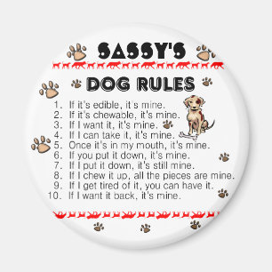 Imán Reglas del perro
