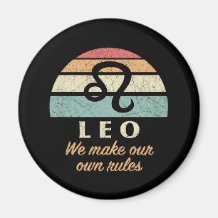 Imán Reglas divertidas de Leo Zodiac