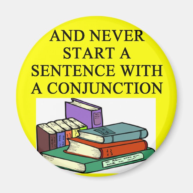 Imán reglas divertidas para los escritores (Frente)