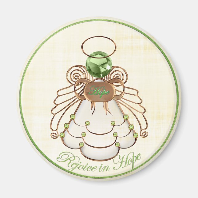 Imán Regocijarse en la esperanza - Navidades Ángel de l (Frente)