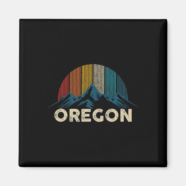 Imán Regon Vintage Mountains Nature Hiking Gift (Frente)