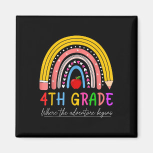 Imán Regreso a la Escuela Arcoíris 4to Grado Donde Comi