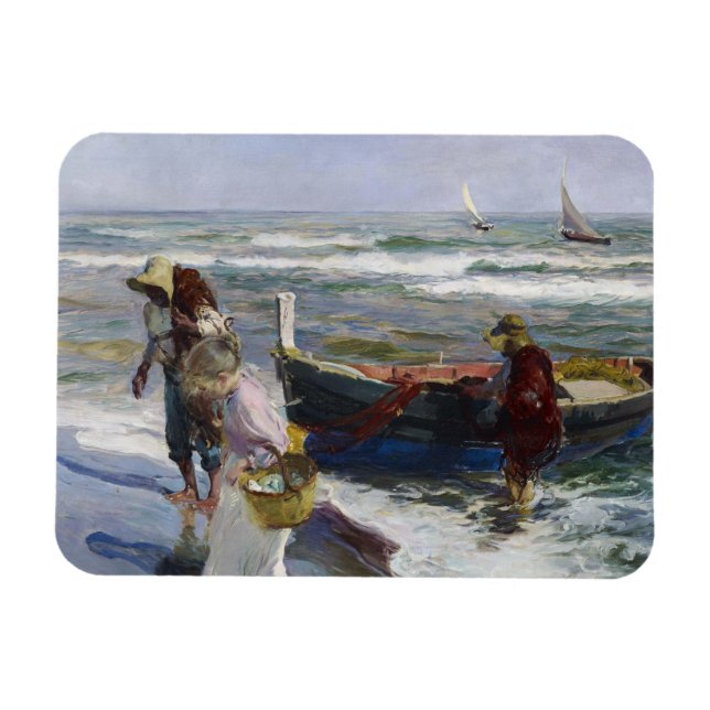 Imán Regreso de la pesca, Joaquin Sorolla y Bastida (Horizontal)