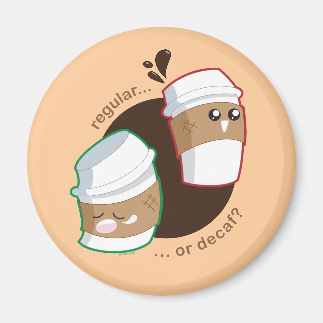 Imán ¿Regular o Decaf? (Frente)