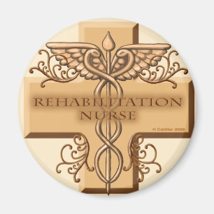 Imán Rehab Nurse Caduceus