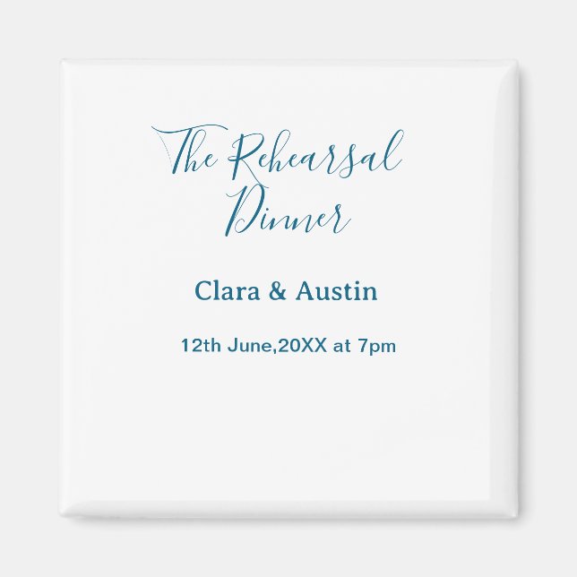 Imán Rehearsal dinner the night before simple minimal m (Frente)