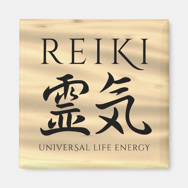 Imán Reiki 霊 気 energía caligráfica de vida en Japón (Frente)