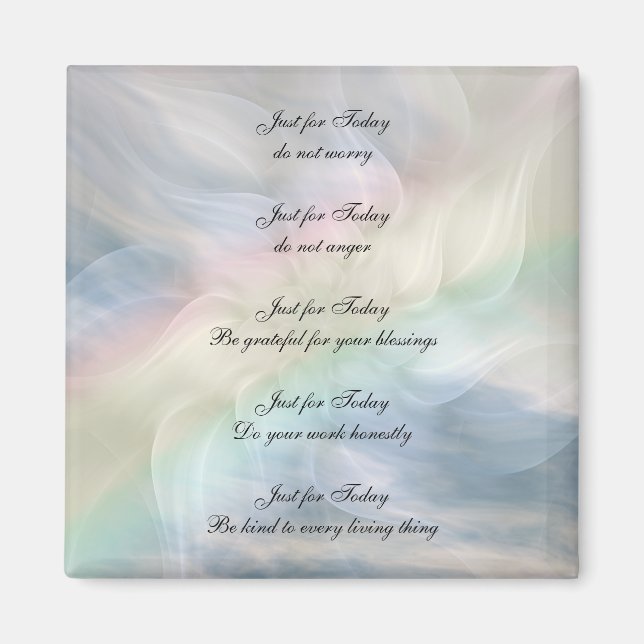 Imán Reiki Principles Rainbow Mandala diseño (Frente)