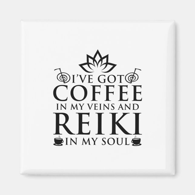 Imán Reiki y café | Regalos Reiki Master Esoteric Reiki (Frente)