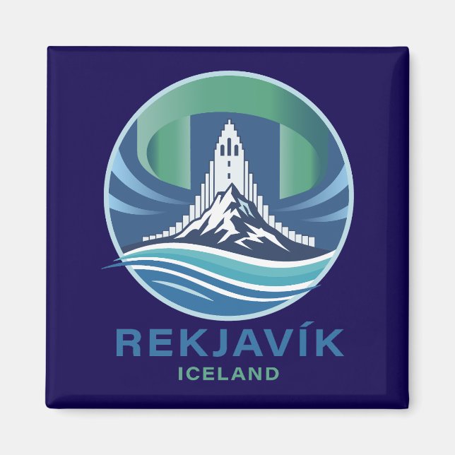 Imán Reikiavik Islandia Europa (Frente)