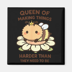 Imán Reina abeja divertida amante meme kawaii chicas di