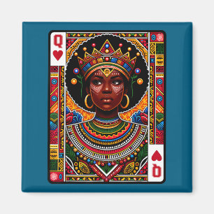 Imán Reina africana tarjeta melanina orgullo negro blm