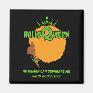 Imán Reina Afro Cristiana de Halloween HALLOQWEEN