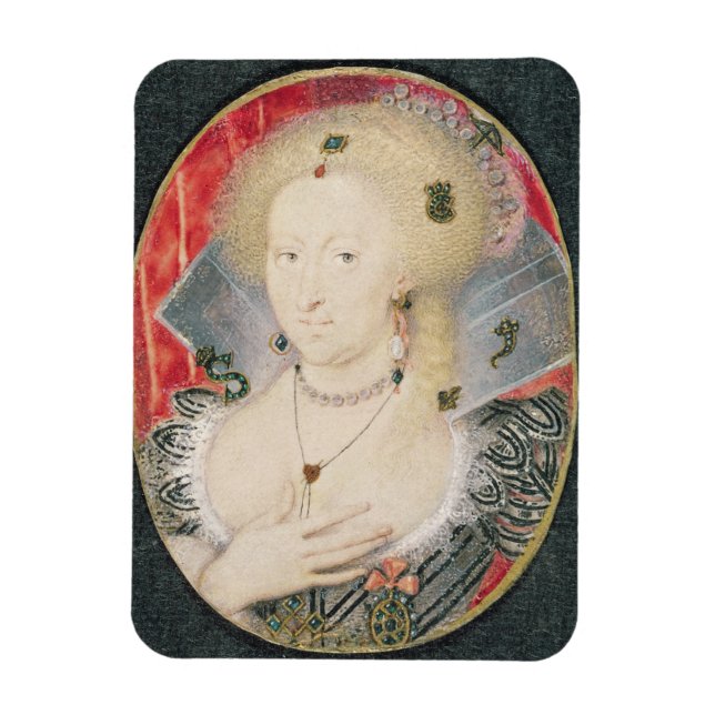 Imán Reina Ana de Dinamarca, miniatura (Vertical)
